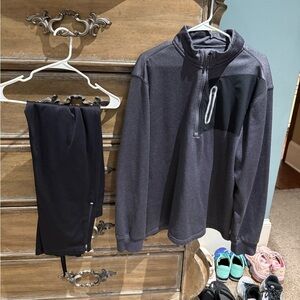 Fila Charcoal and Black Activewear Set